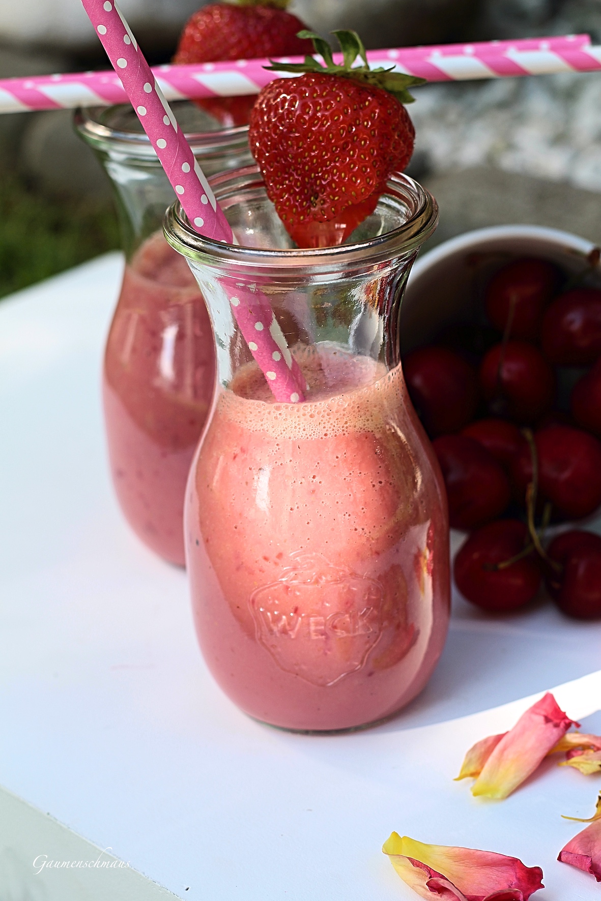 Kirsch-Erdbeer-Smoothie – Gaumenschmaus