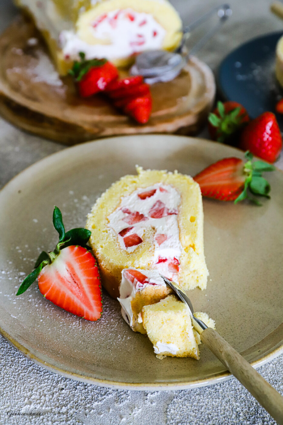 Erdbeerroulade – Gaumenschmaus