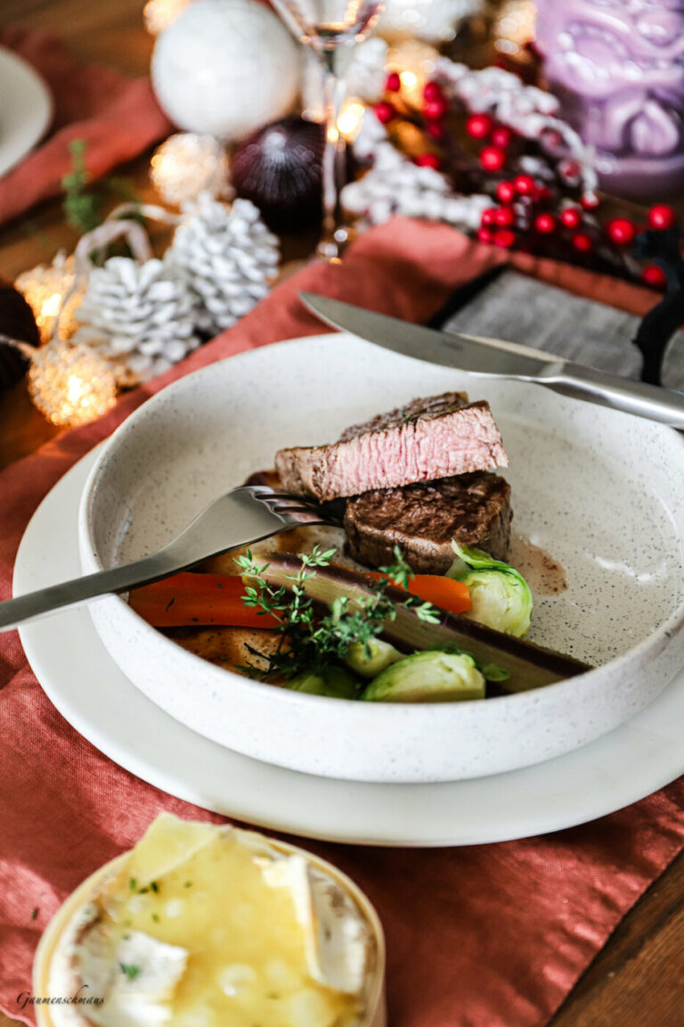 Rindssteak mit Ofenkäse und Gemüse | Orangenpunsch alkoholfrei ...