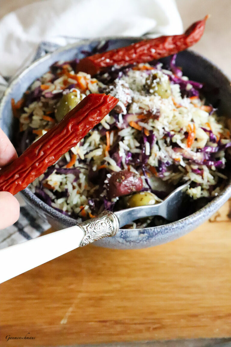 Lauwarmer Reissalat – Gaumenschmaus