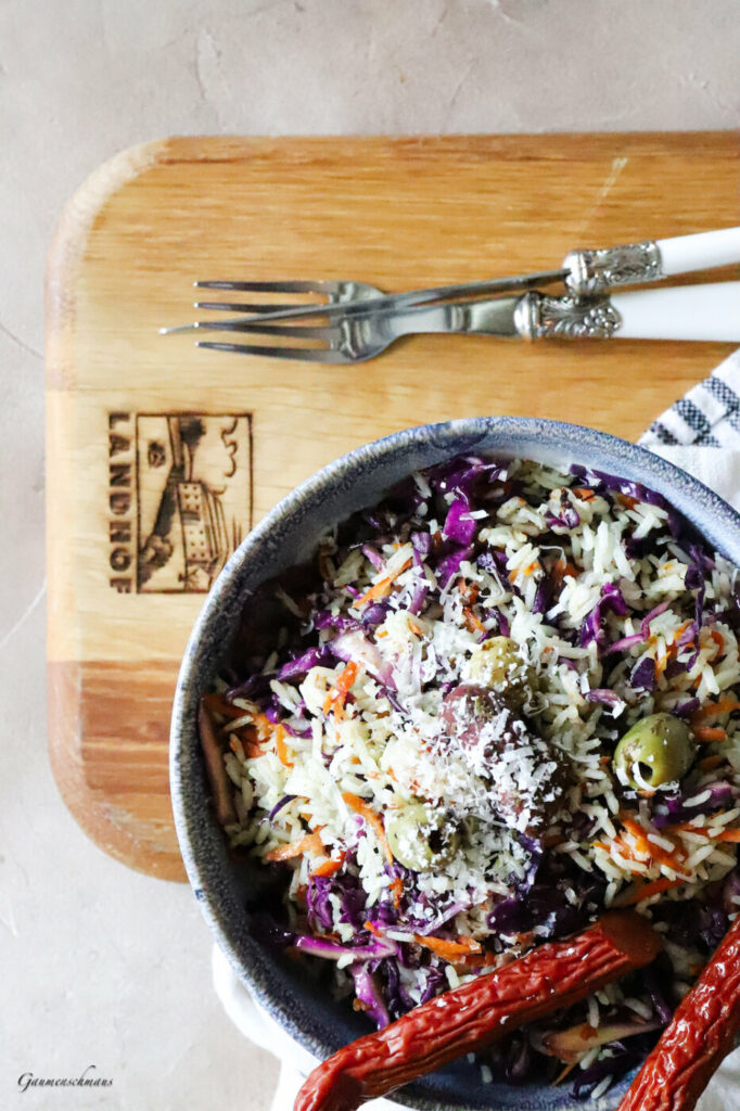 Lauwarmer Reissalat – Gaumenschmaus
