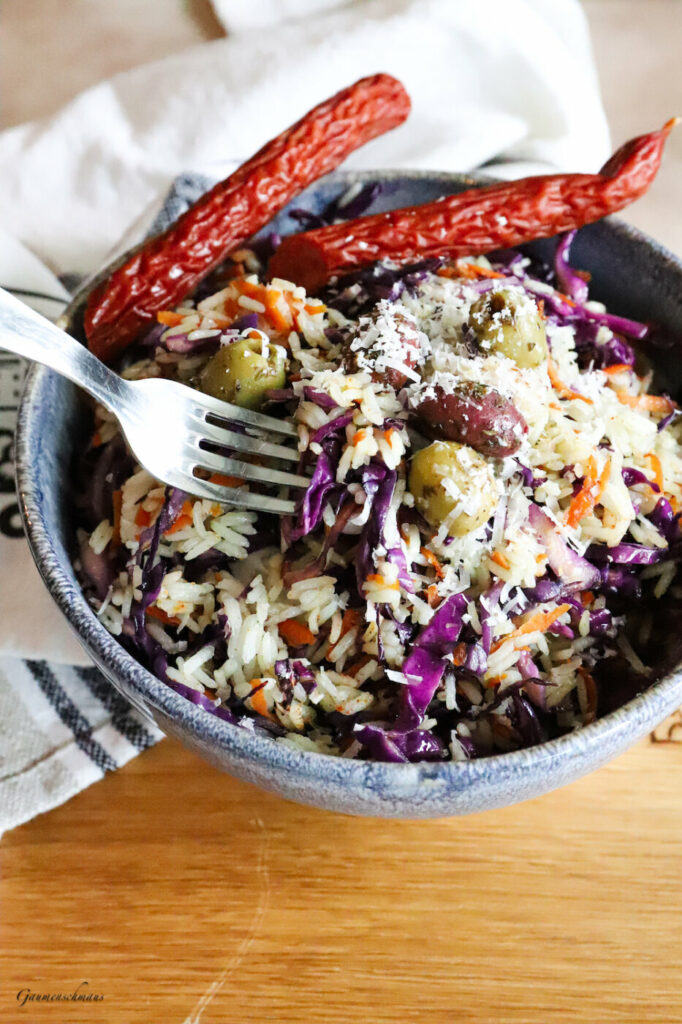 Lauwarmer Reissalat – Gaumenschmaus