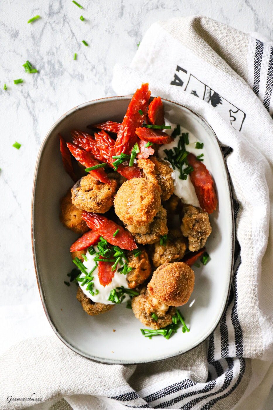 Panierte Champignons – Gaumenschmaus