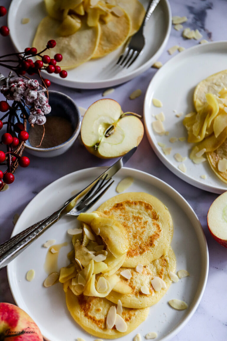 Apfel Pancakes – Gaumenschmaus