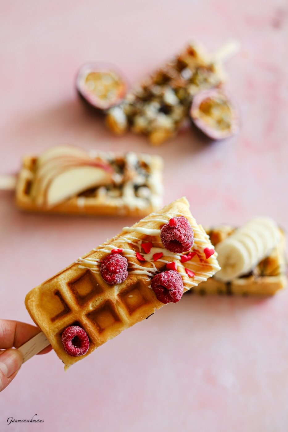 Waffeln am Stiel – Gaumenschmaus